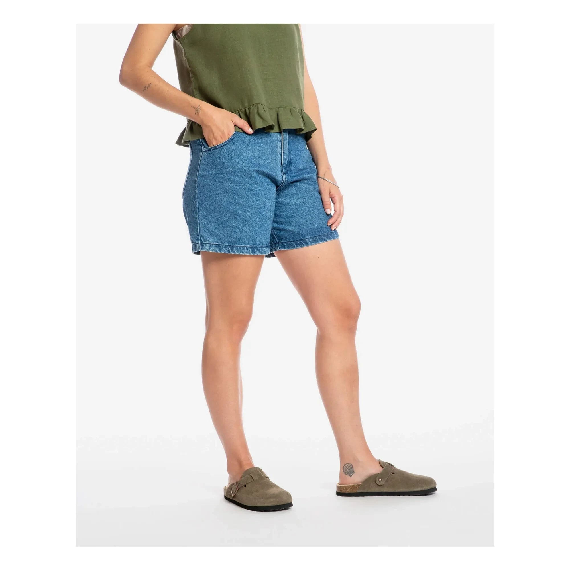 Matona – Bio-Baumwoll-Denim-Shorts | Blau