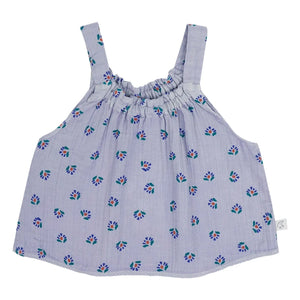 Jenest - Maddy Crop Top aus Bio-Baumwolle mit Blumenmuster | Lavendel