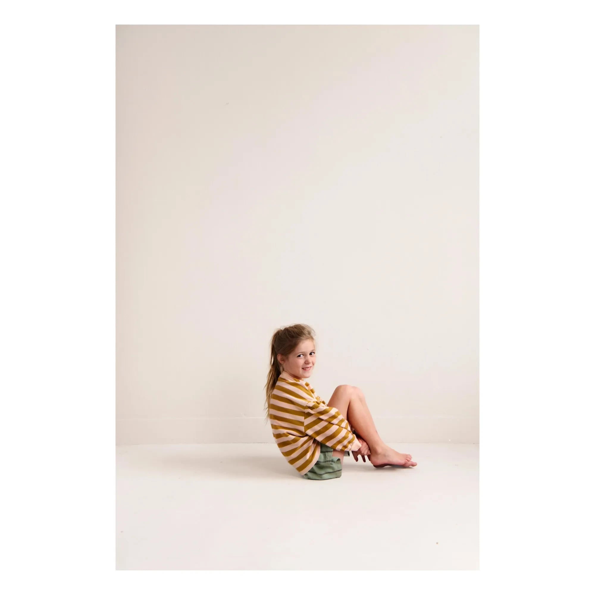 Jenest - Millie gestreiftes Sweatshirt aus Bio-Baumwolle | Senf
