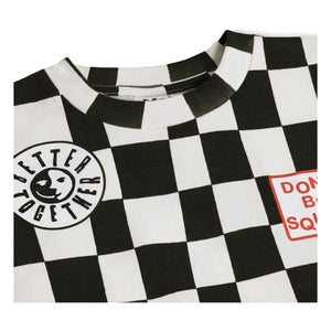 Molo - Riley Damier T-Shirt aus Bio-Baumwolle | Schwarz