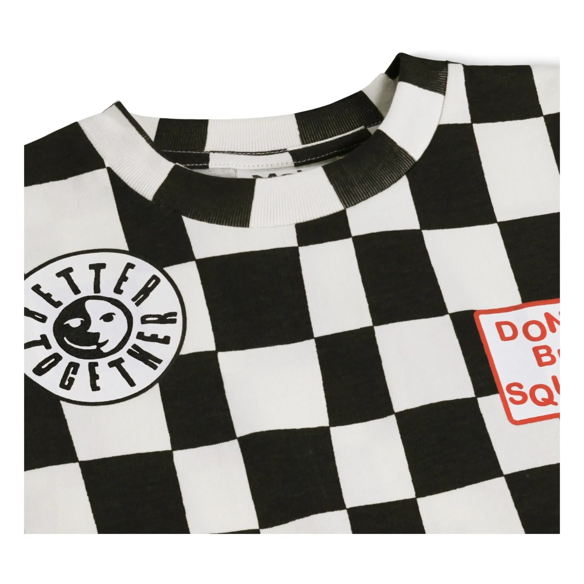 Molo - Riley Damier T-Shirt aus Bio-Baumwolle | Schwarz