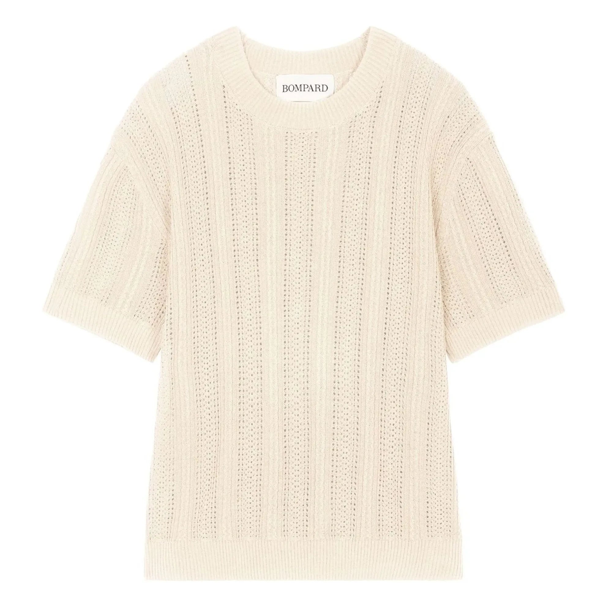 Bompard - Pointelle Kaschmir- und Seidenpullover | Natur
