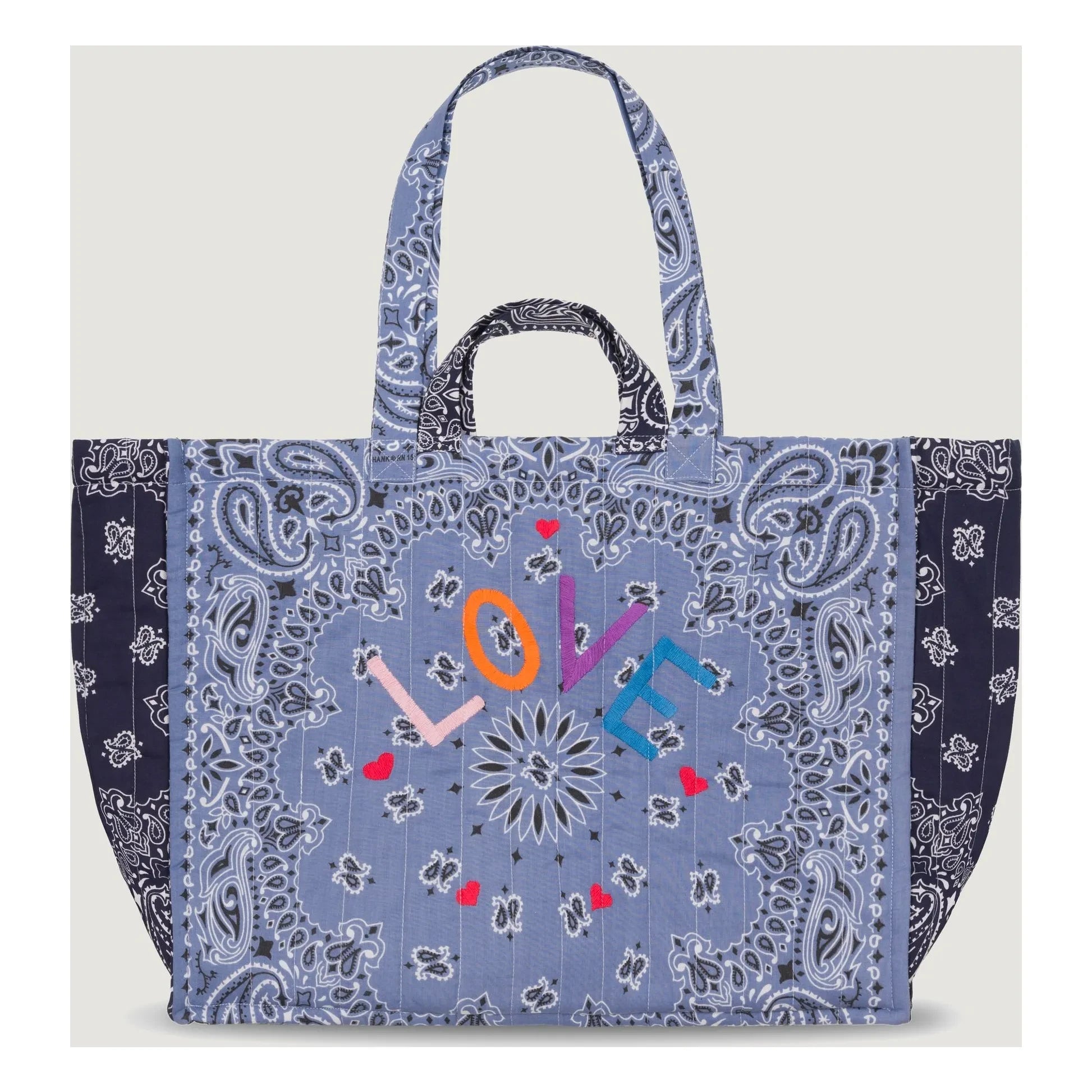 Call it by your name - Matelassé Love Maxi-Tasche | Blau