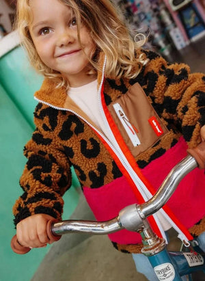 Hallo Hossy - Leoparden-Fleecejacke | Braun
