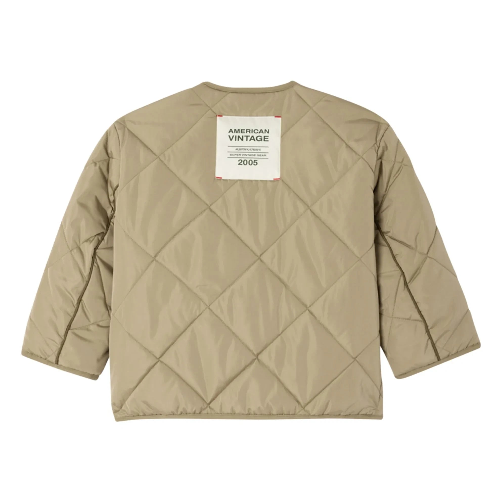 American Vintage - Vowbay Wasserabweisende Steppjacke Recycelte Faser | Khaki