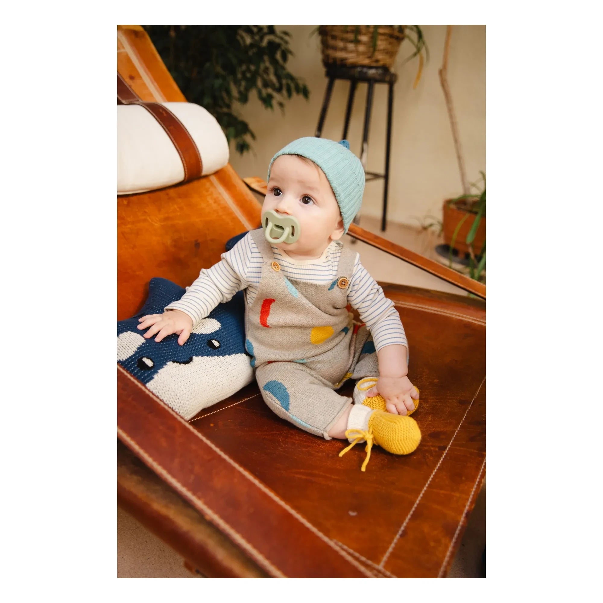 Bayiri - Moon Phases Bio-Baumwoll-Strampler | Heather Beige