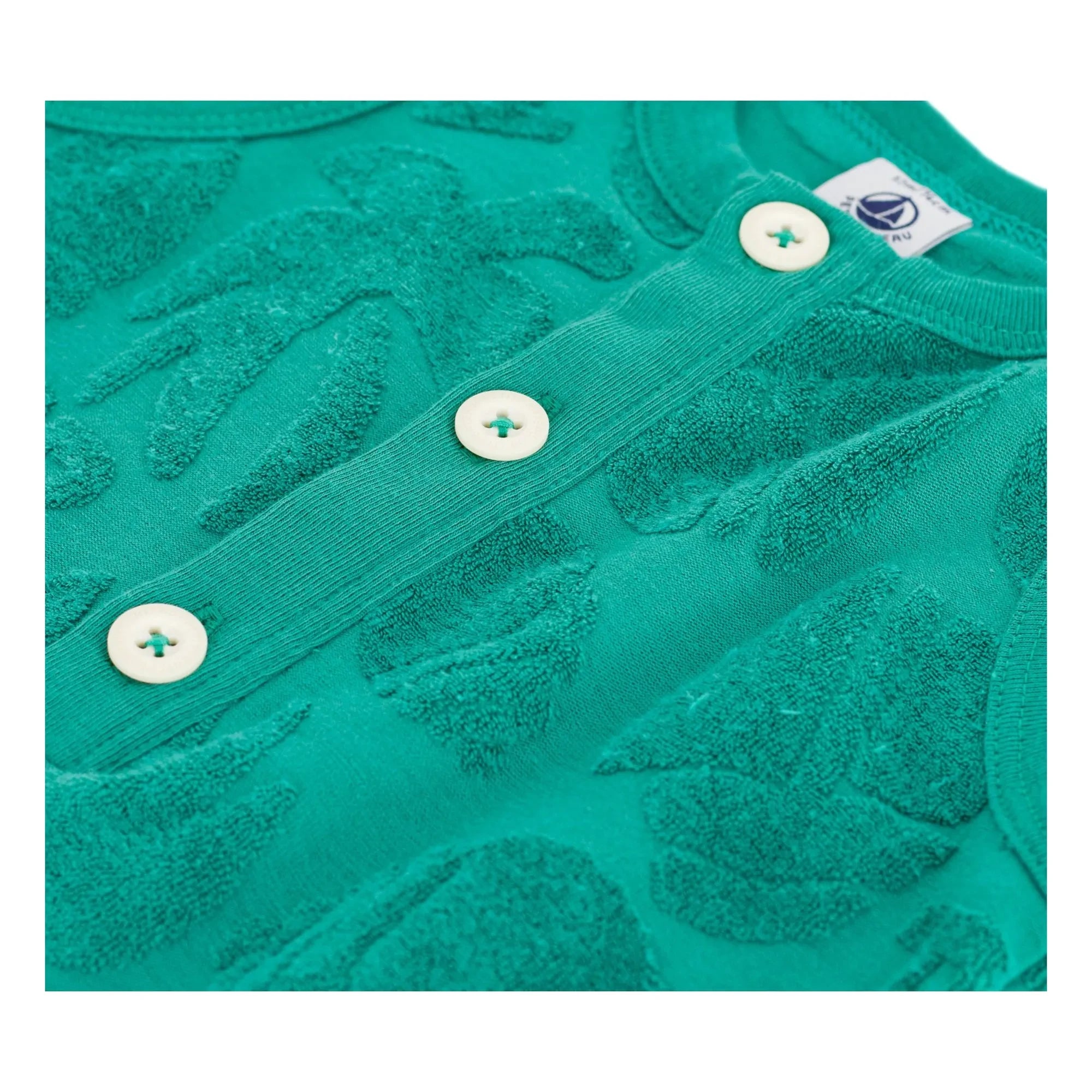 Petit Bateau - Strampler mit Palmenprint aus Bio-Baumwolle | Grün
