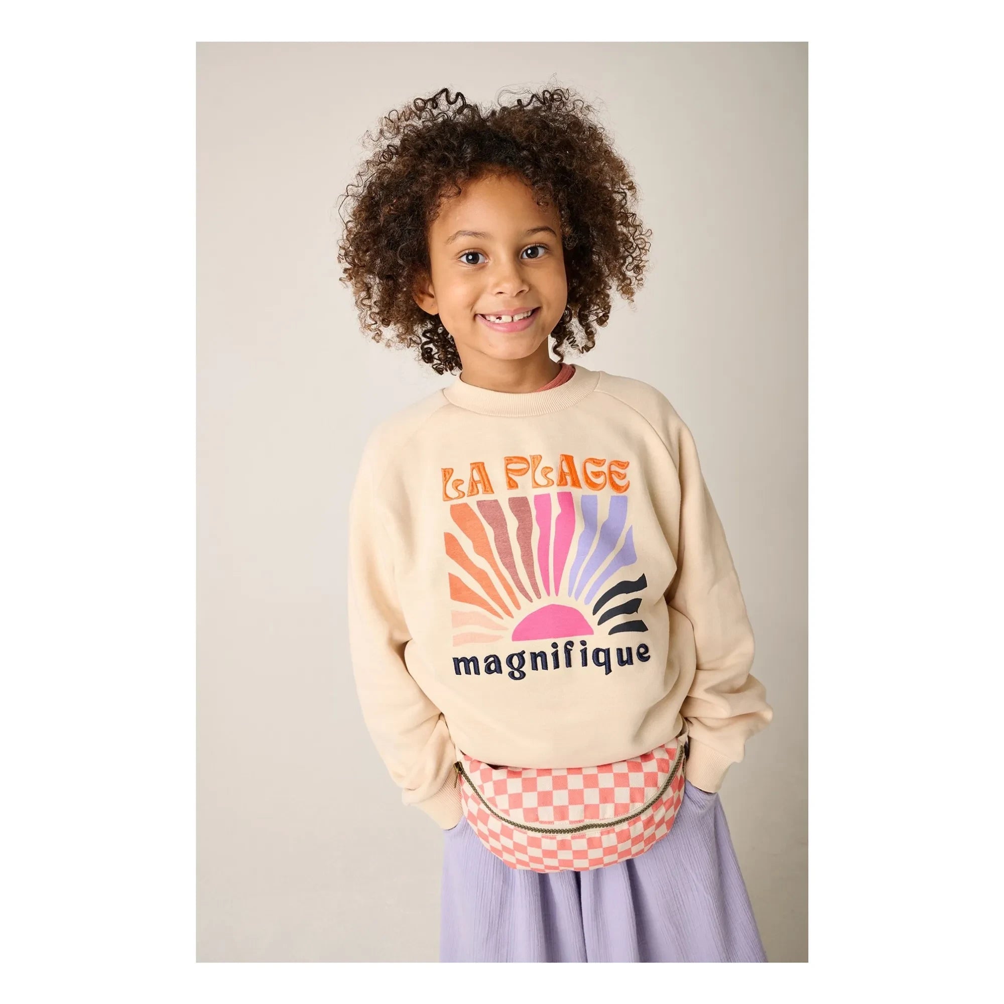 Tumble N'Dry - Prugna Bio-Baumwoll-Sweatshirt | Ecru