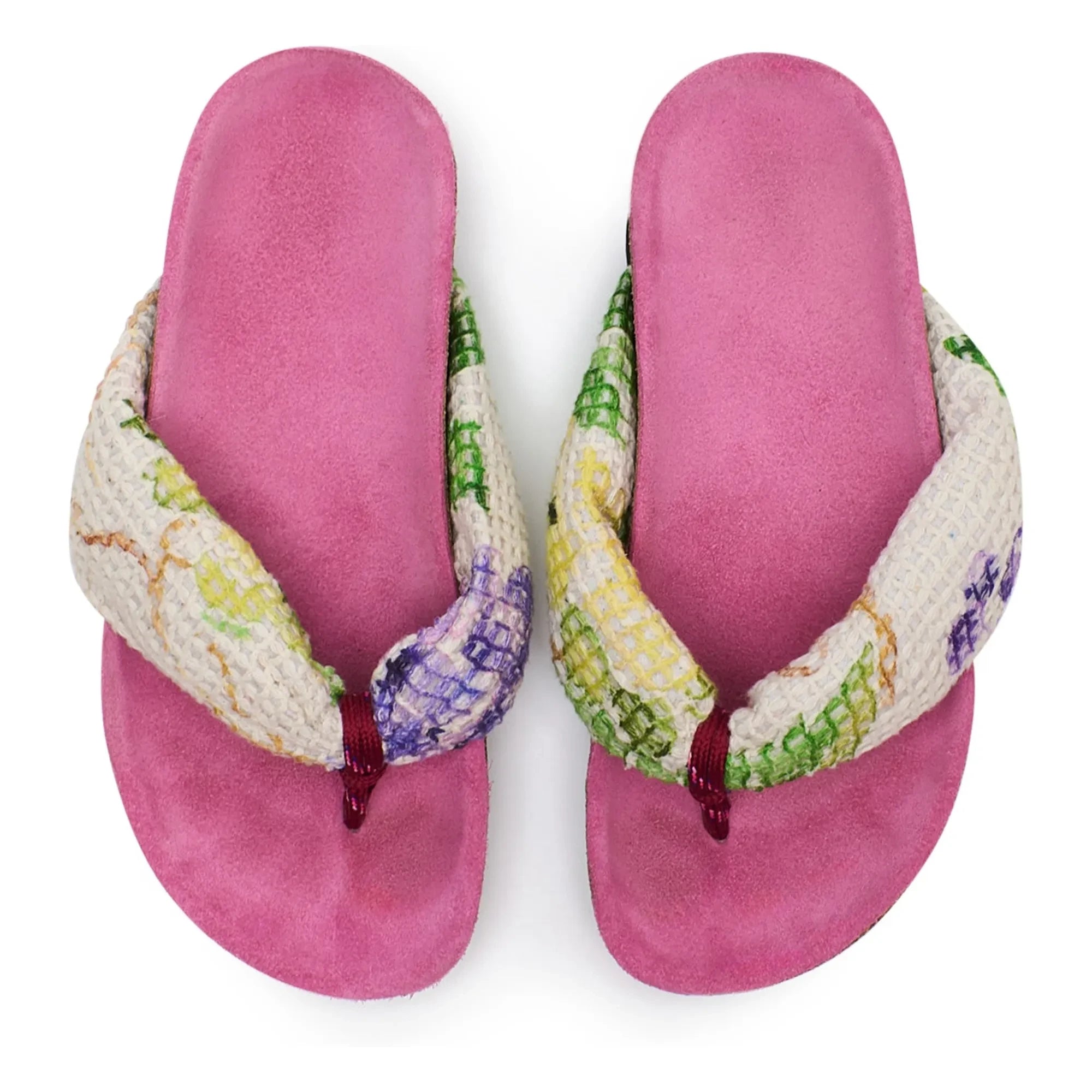 Maison Mangostan - Zehensandalen mit Trauben | Rosa
