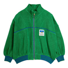 Mini Rodini - Organische Baumwolle Handtuch Reißverschluss Sweatshirt | Grün