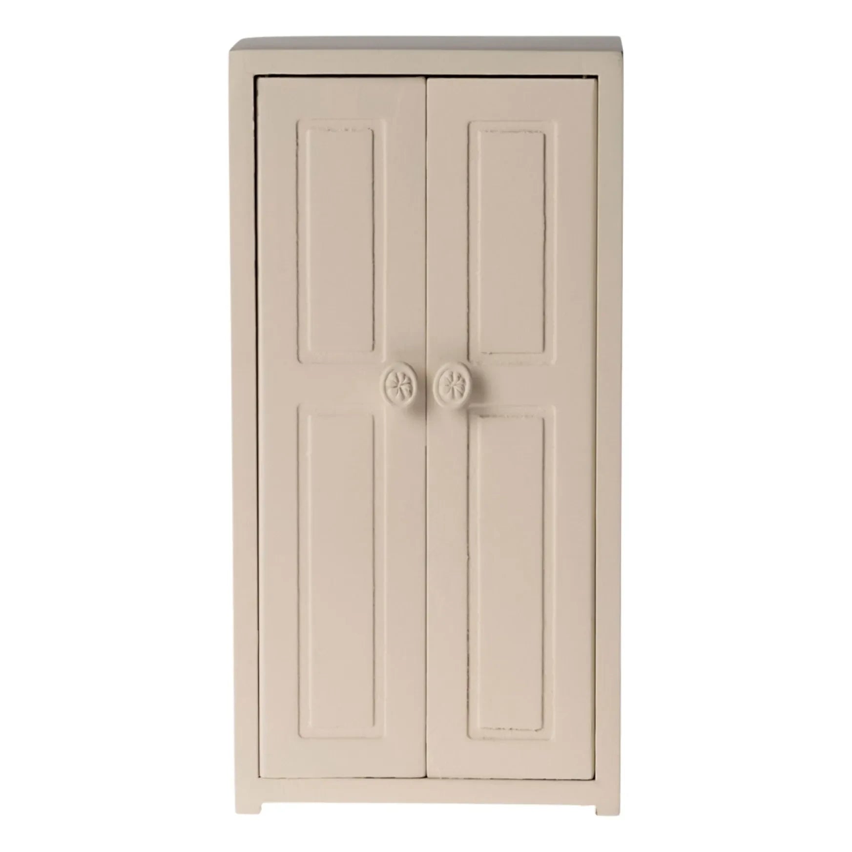 Maileg - Kleiderschrank und Kleiderbügel | Creme