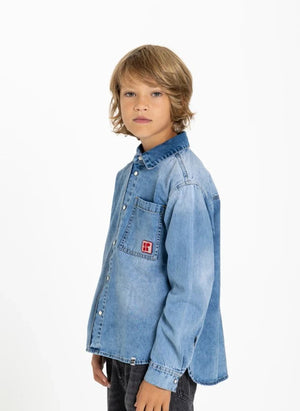Hundred Pieces - Enzo Denim Hemd | Hellblau Denim