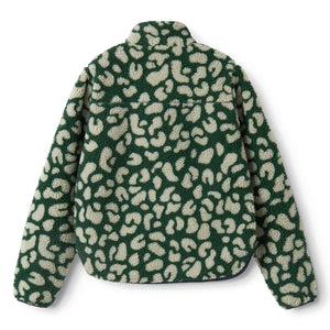 Liewood - Nelson leopardenmusterte Sherpa-Jacke aus recycelten Fasern | Grün