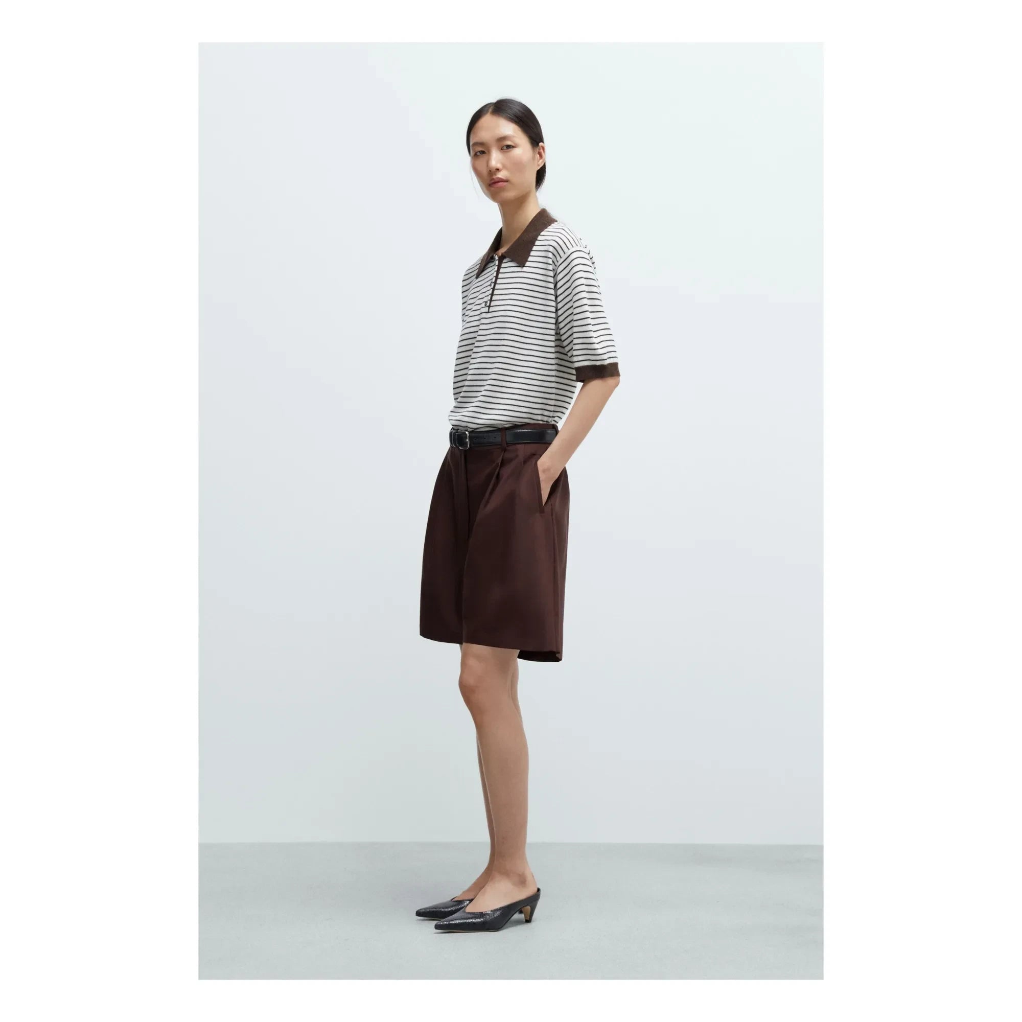 Cordera - Bermuda Schneiderhose aus Wolle | Bordeaux