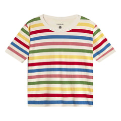 Thinking Mu - Gestreiftes T-Shirt Zowie Bio-Baumwolle | Gelb