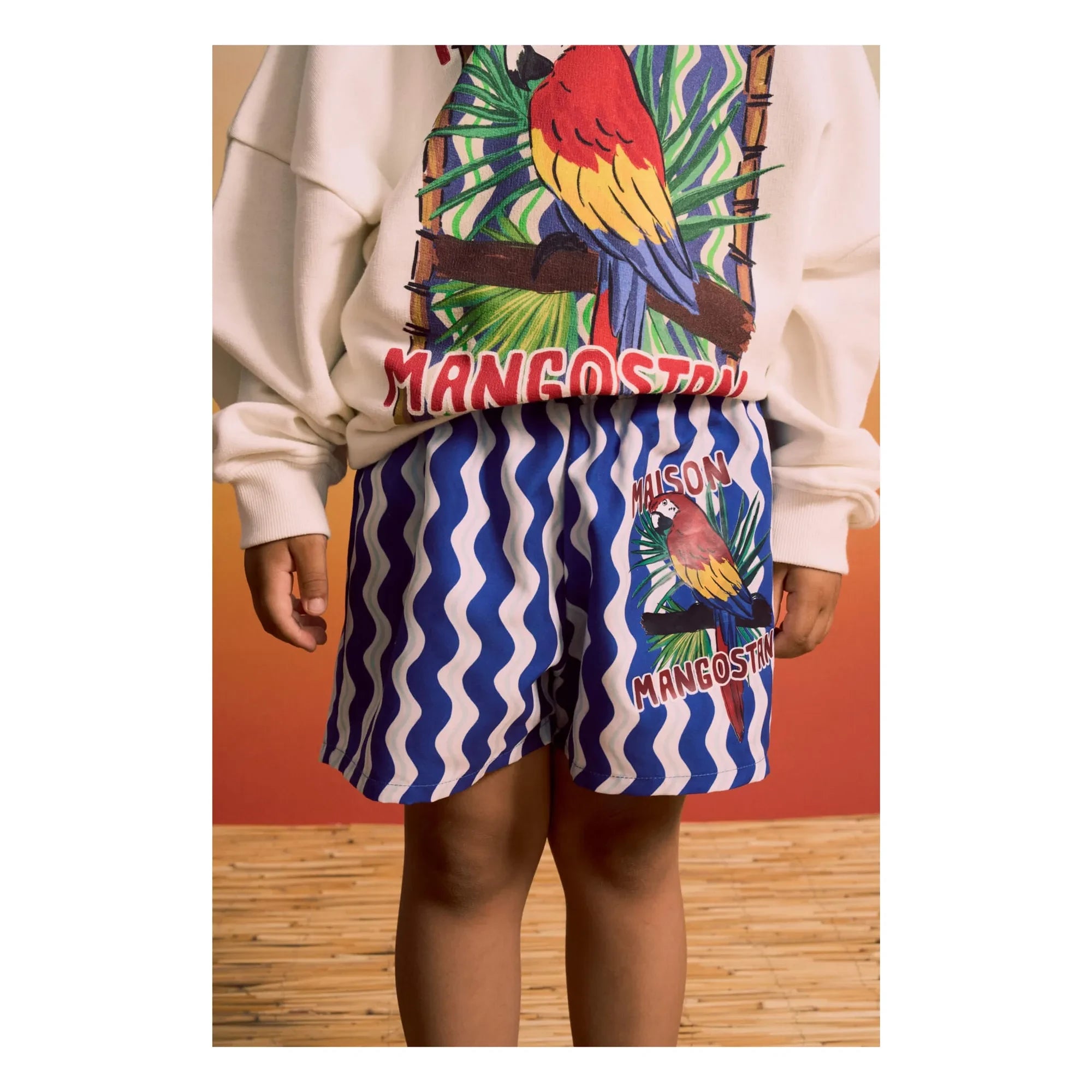 Maison Mangostan – Badehose „Wave“ | Blau
