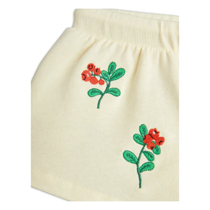 Mini Rodini - Shorts aus Bio-Baumwolle mit Blumenmuster | Ecru