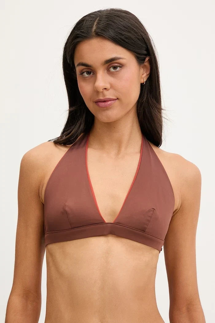 Max Mara Beachwear iki yüzlü kadın bikini üstü ABAZIA