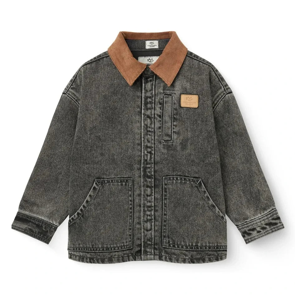 Copenhagen Colors - Jacke aus Bio-Baumwolle im Used-Denim-Look | Dunkelgrau