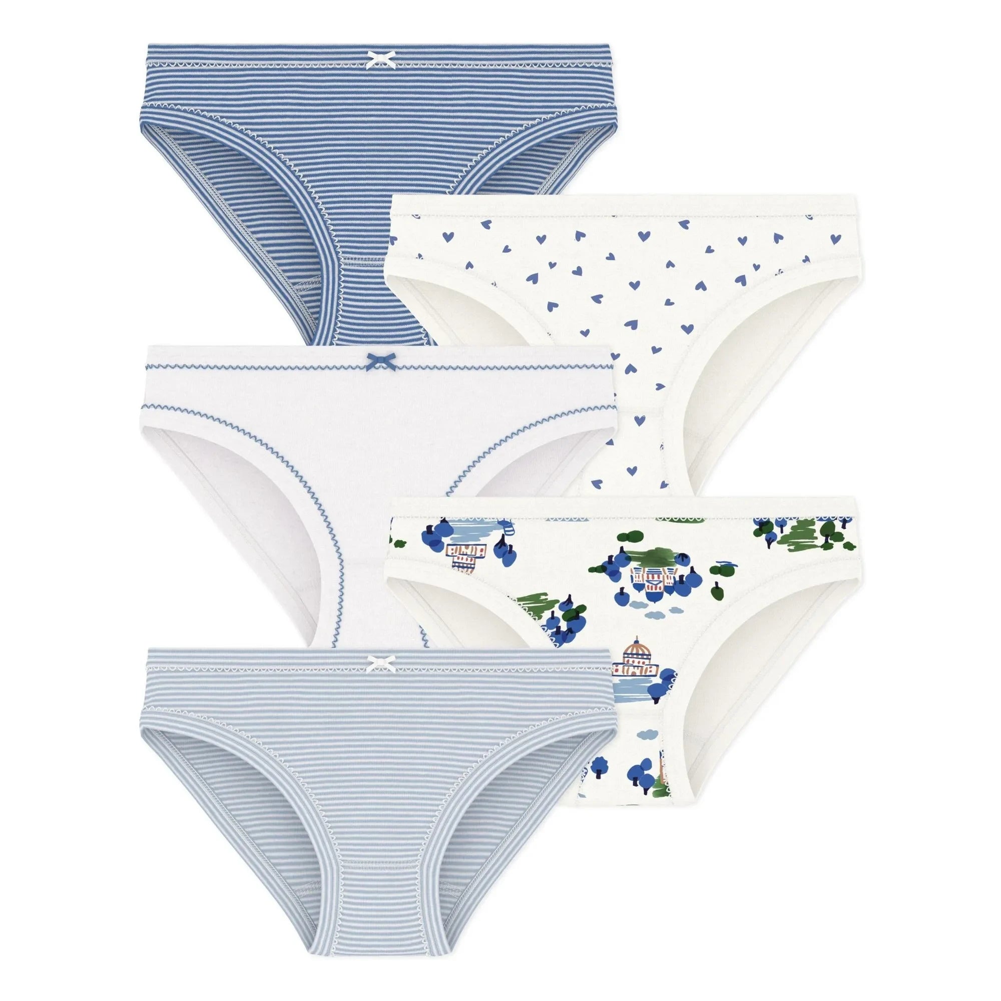 Petit Bateau - 5'li Paris Organik Pamuk Külot Seti | Mavi