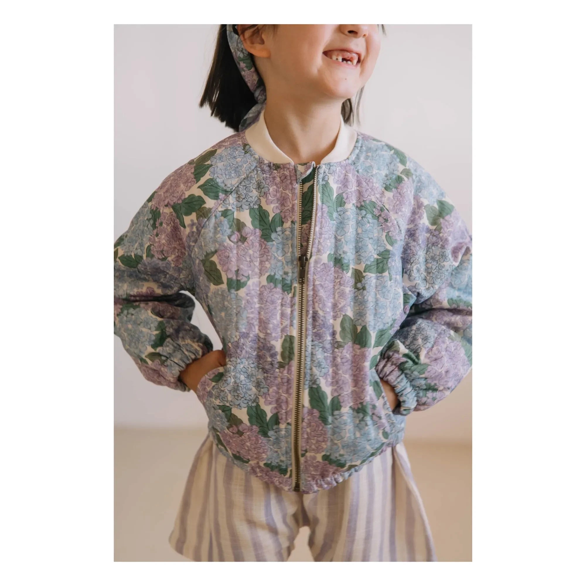 Studio Bohème - Léon Flowers Bomberjacke aus Bio-Baumwolle | Flieder