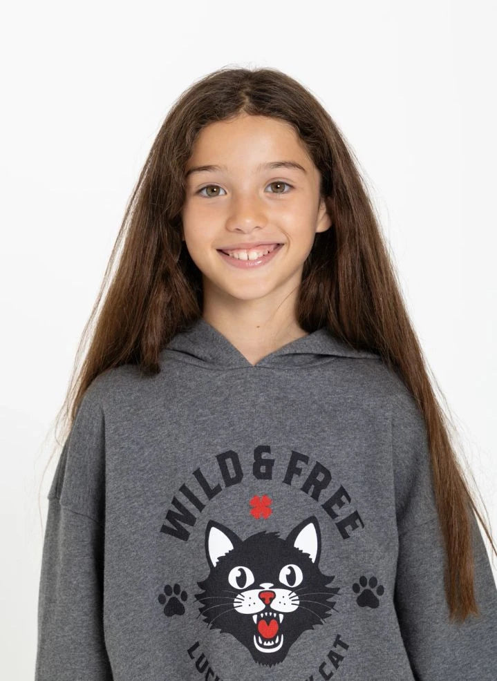 Finger in the nose - Bunny Sweatshirt | Melange grau