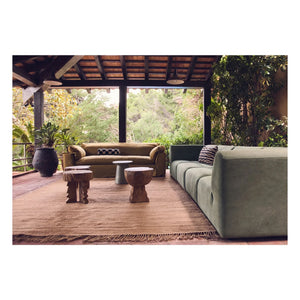 HKliving - Nomad 3-Sitzer Leinen Sofa | Ocker