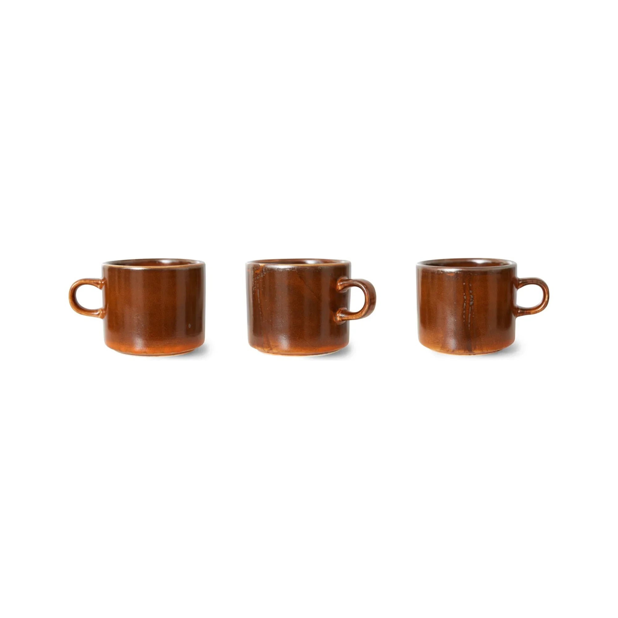 HKliving - Schamott-Keramik-Tasse und Untertasse | Terrakotta