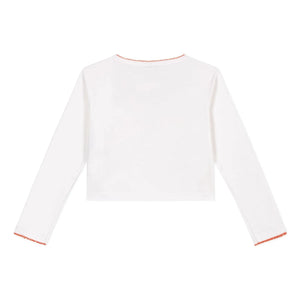 Petit Bateau - Einfache Cache Coeur Weste | Weiß