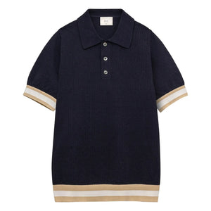 Ché Studios - Quinn Baumwoll-Poloshirt | Marineblau