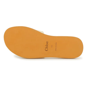 Chloé - Logo-Sandalen | Weiß