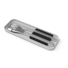 Monbento - MB Slim Box Besteckset aus Edelstahl | Schwarz