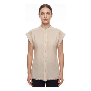 Hod - Gestreifte Bluse Amandine Baumwolle | Creme