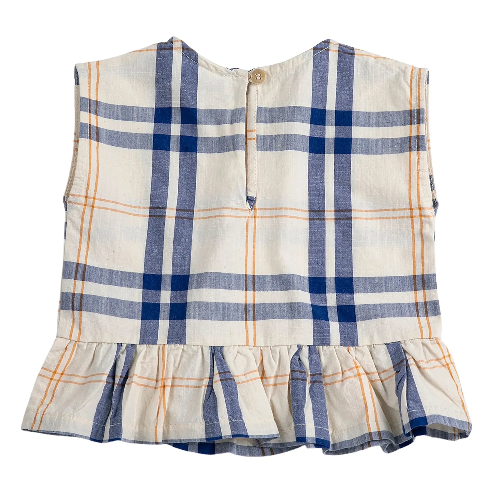 Bobo Choses - Bio-Baumwoll-Baby-Tartan-Oberteil | Ecru