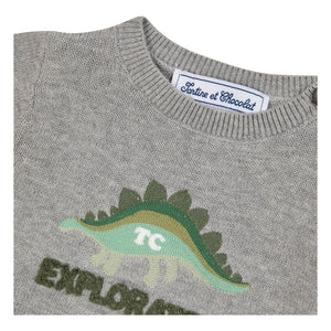 Tartine et Chocolat - Chiné Kaşif-Pullover | Grau