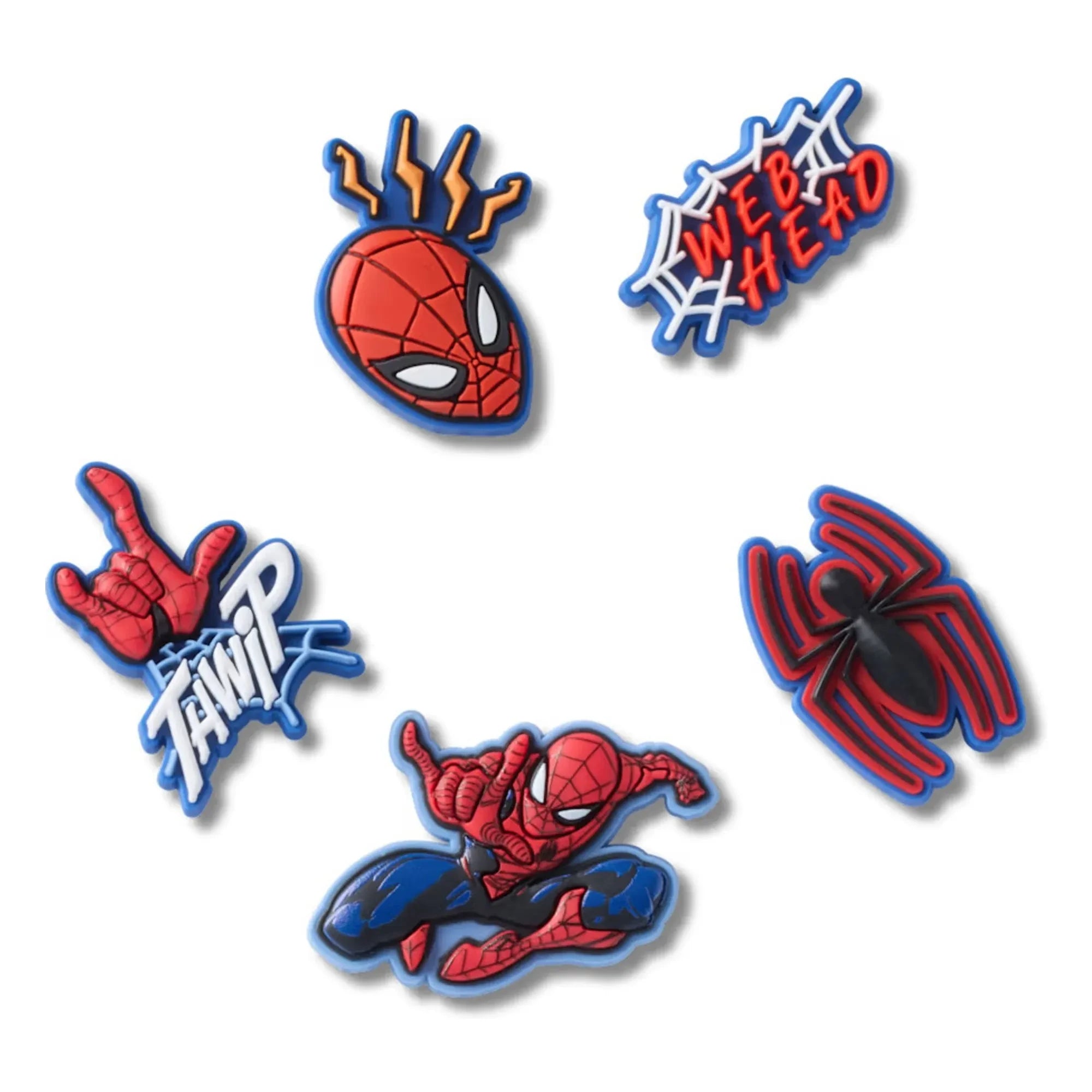 Crocs - 5-teiliges Jibbitz Spider-Man Set | Rot