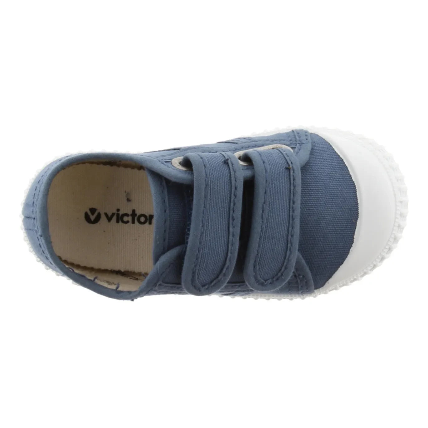 Victoria - Tiras Canvas Velcro Turnschuhe | Blau
