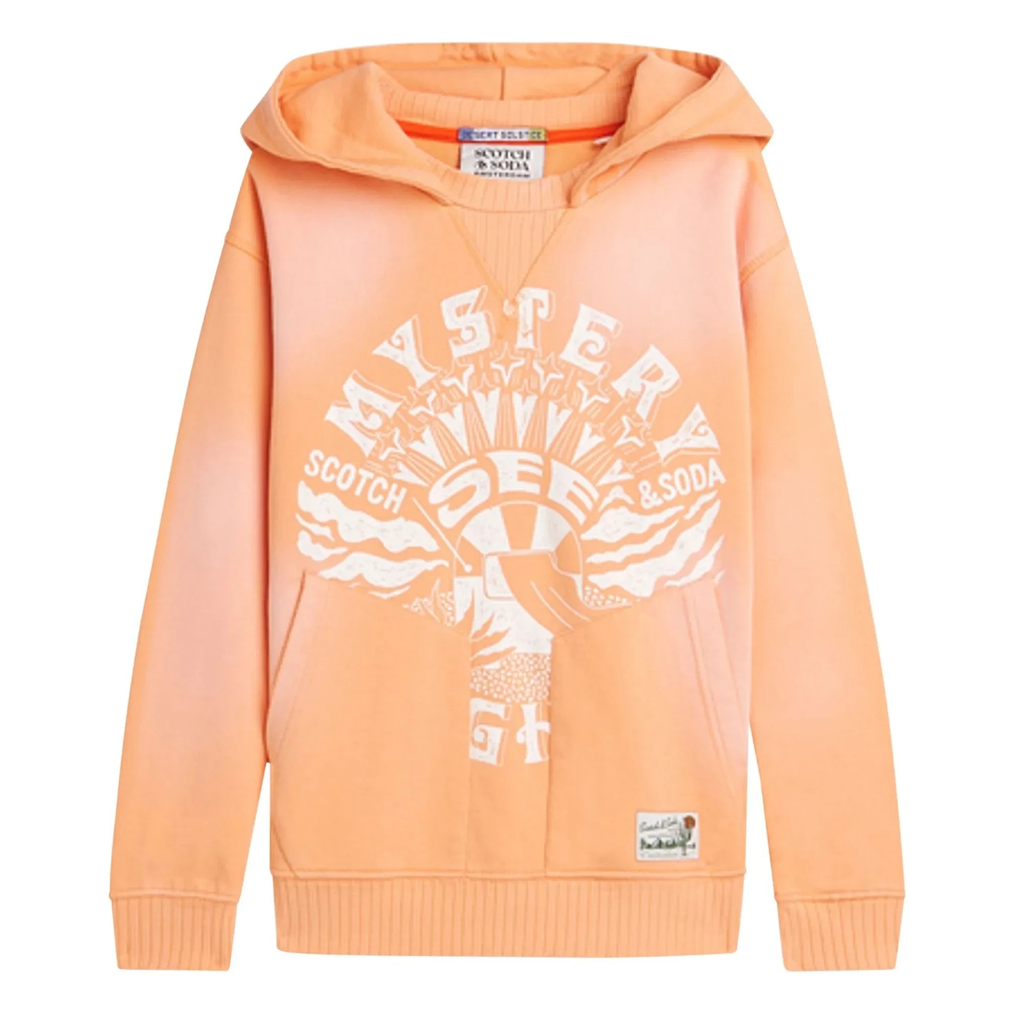 Scotch & Soda - Artwork Mystery Kapuzen-Sweatshirt | Koralle