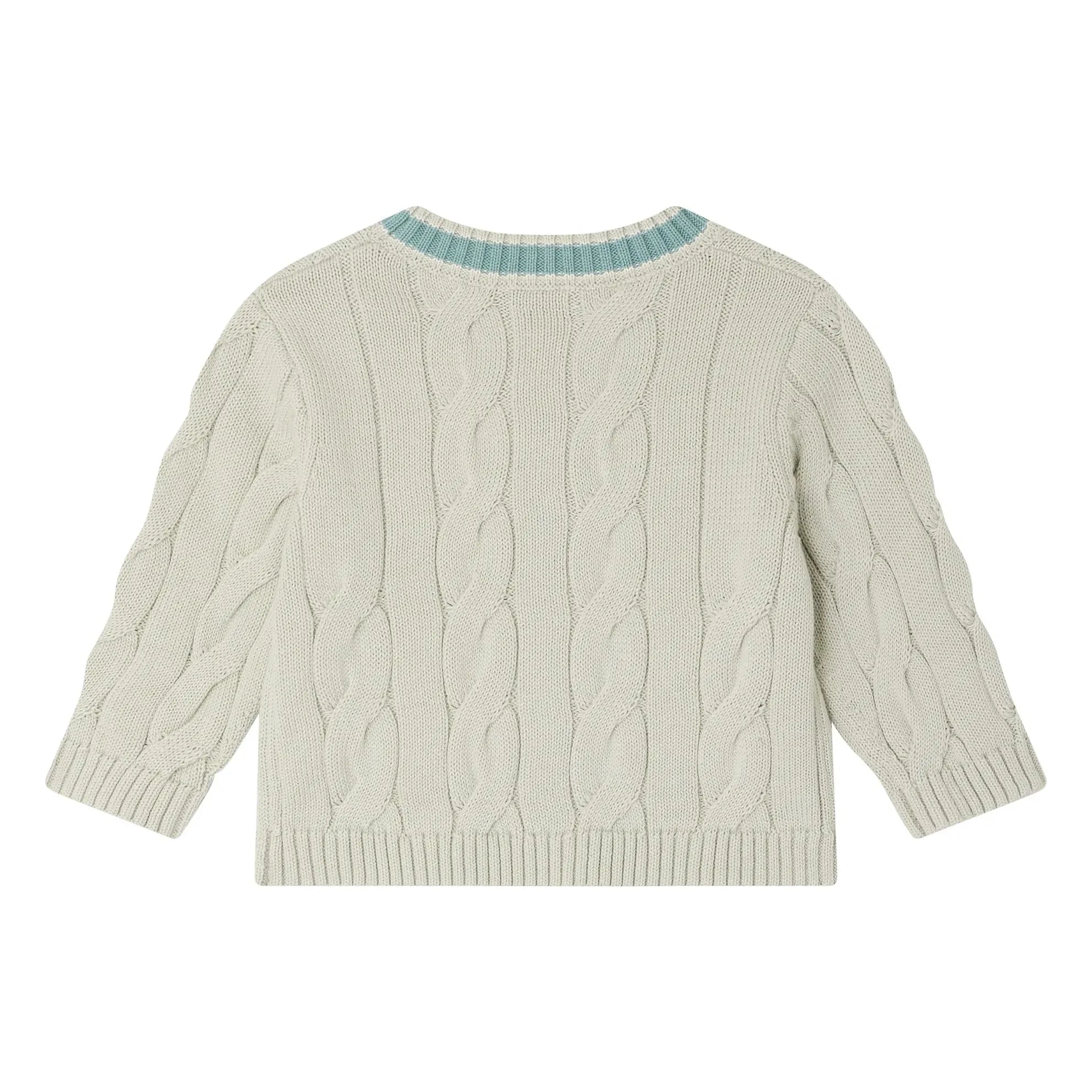 Bonpoint - Giorginoli Strickjacke aus Bio-Baumwolle | Mandelgrün