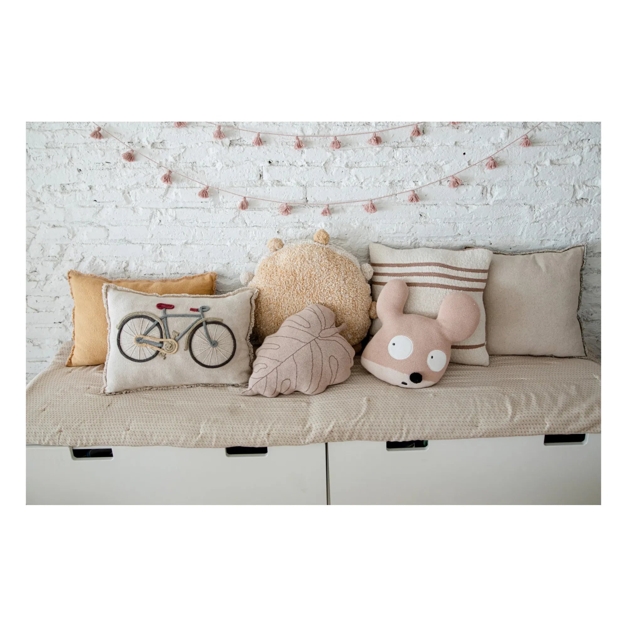 Lorena Canals - Fahrradkissen | Creme