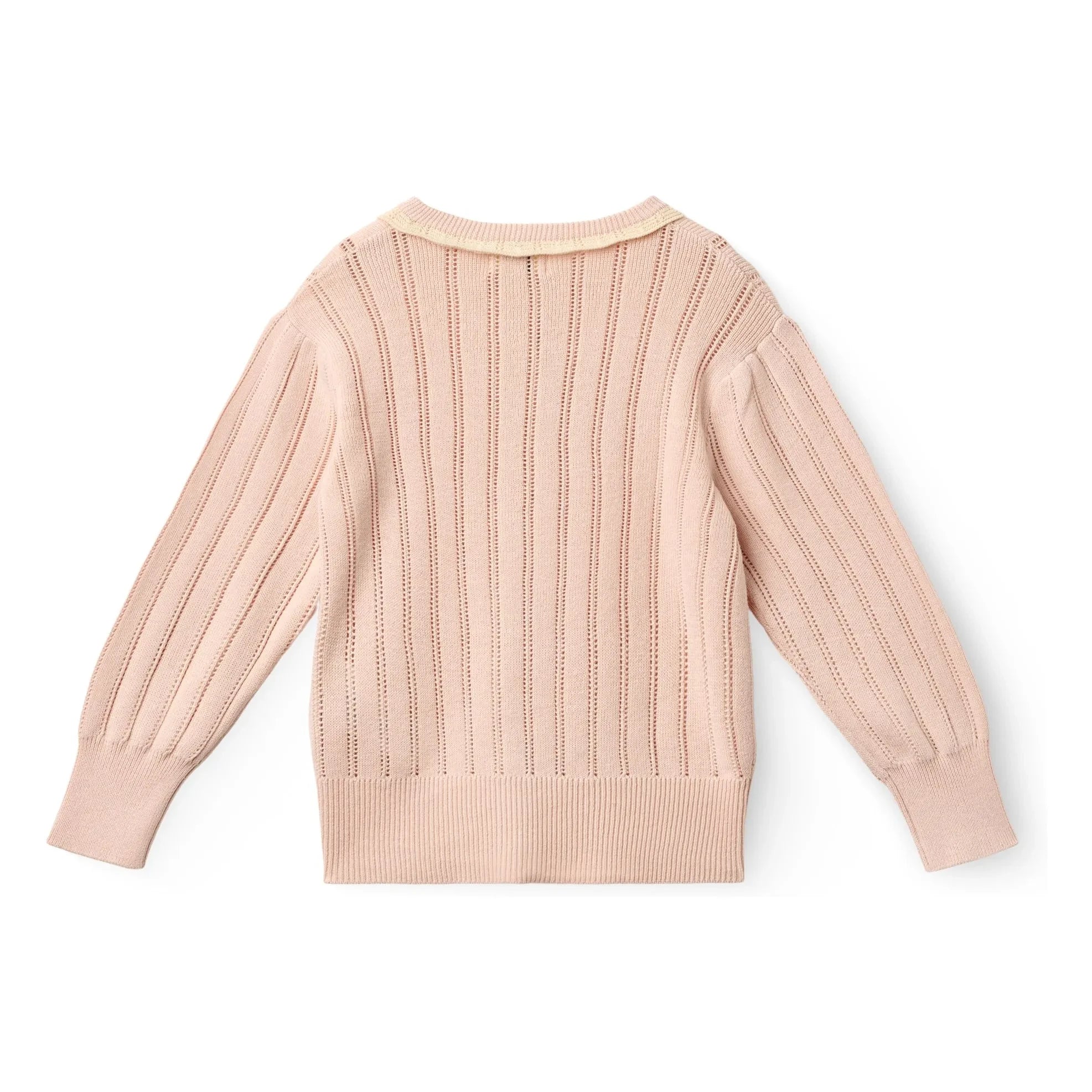 Copenhagen Colors - Gepunktete Bio-Baumwollstrickjacke | Pfirsich