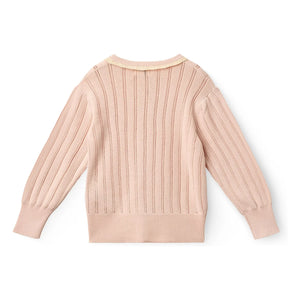 Copenhagen Colors - Gepunktete Bio-Baumwollstrickjacke | Pfirsich