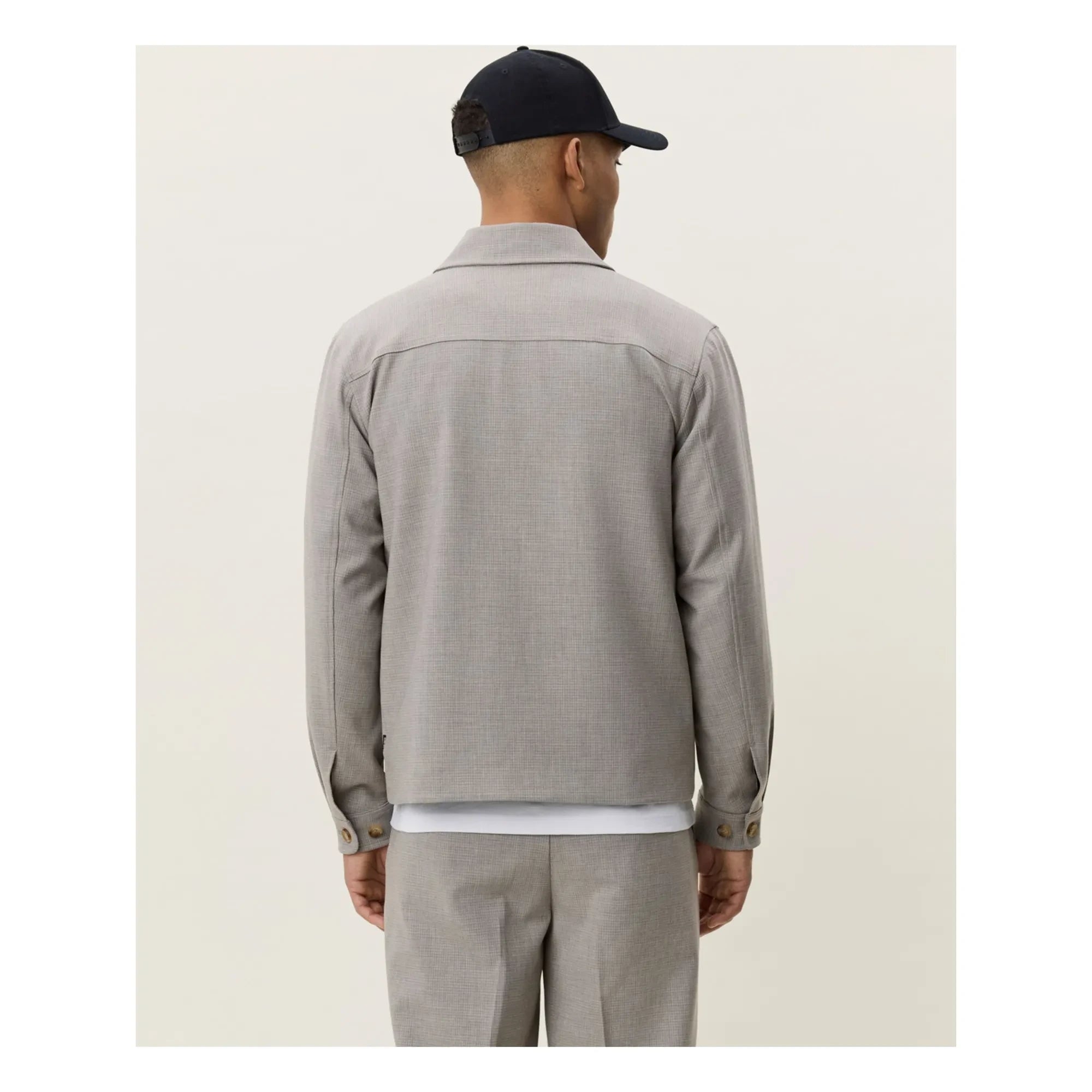Les Deux - Veste Check Hybrid | Braun
