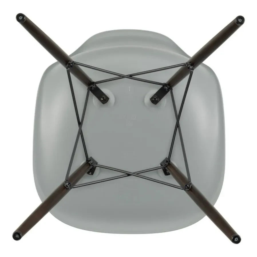Vitra - DSW Plastik Stuhl - Ahornuntergestell - Charles & Ray Eames | Hellgrau