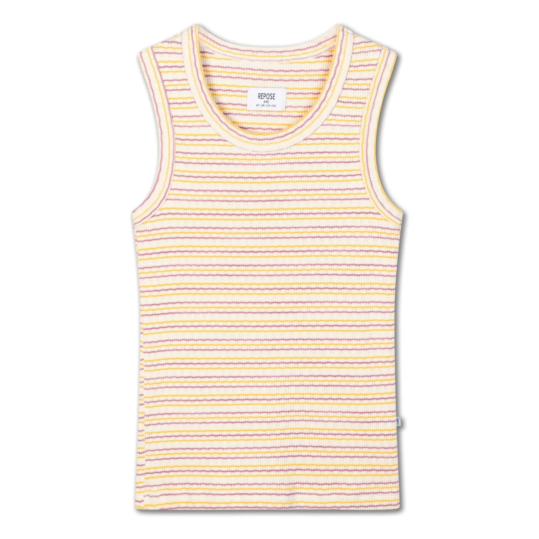 Repose AMS - Geripptes Tanktop aus Bio-Baumwolle | Ecru