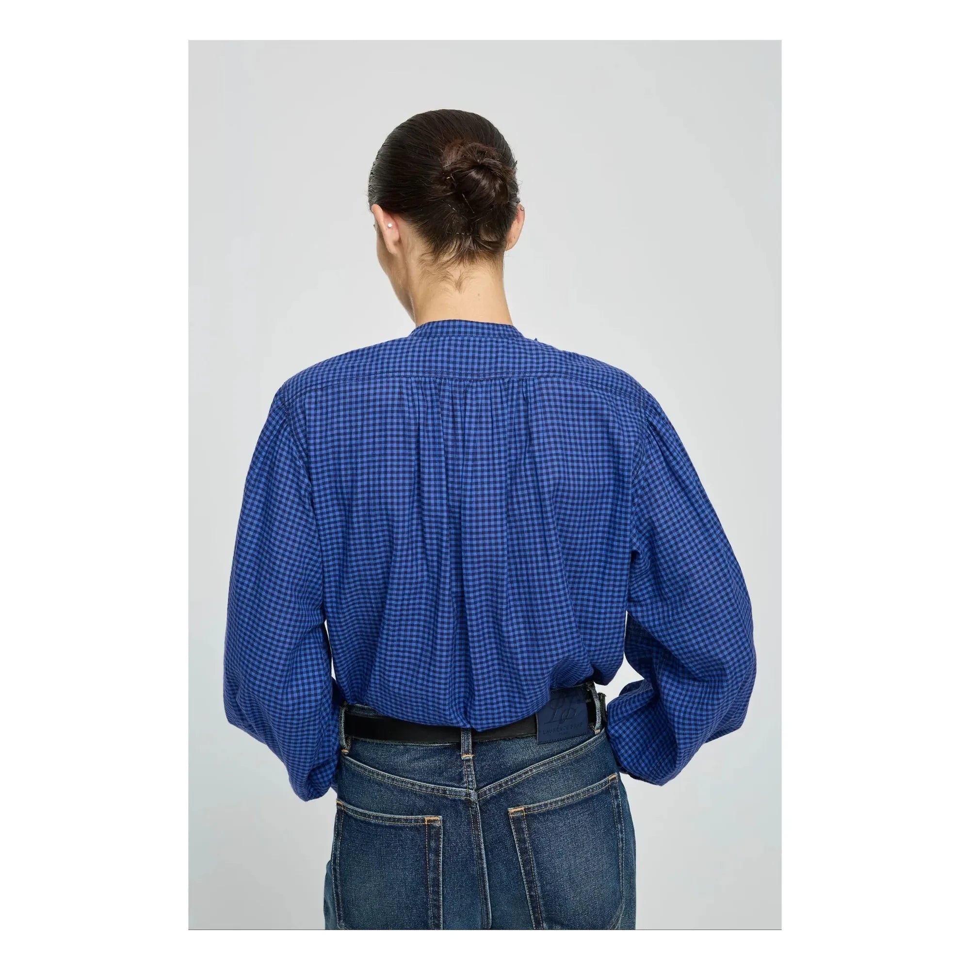 Laurence Bras - Magrita Baumwoll-Gingham-Bluse | Blau