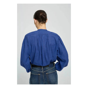 Laurence Bras - Magrita Baumwoll-Gingham-Bluse | Blau