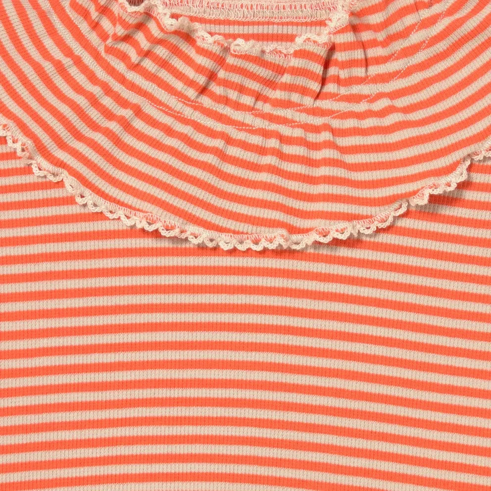 Tinycottons – Geripptes Streifen-T-Shirt aus Bio-Baumwolle | Rot