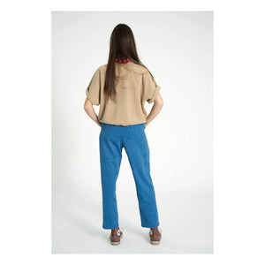 Sisters Department – Baumwoll-Leopardenhose | Blau
