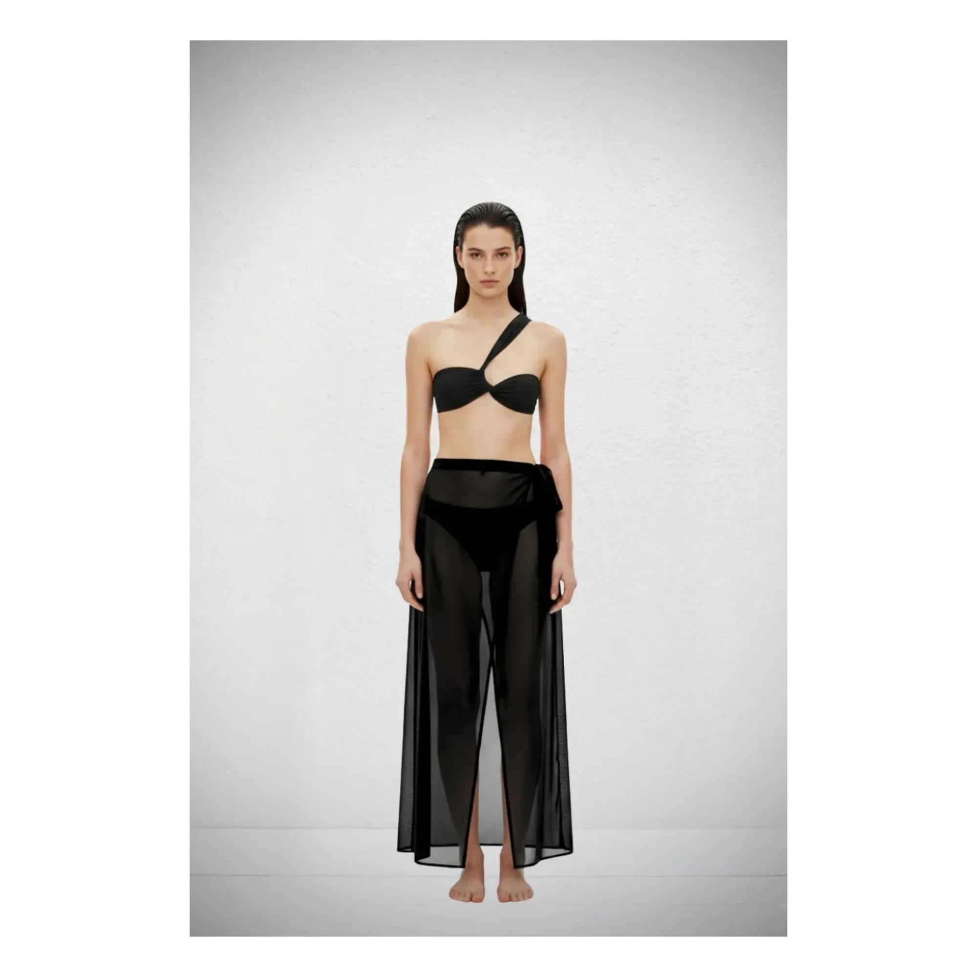 Vanessa Sposi - Crossed Veil Etek | Siyah
